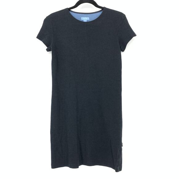 Horny Toad Short Sleeve Shift Mini Dress Womens Size XS Black Gray - Picture 1 of 6